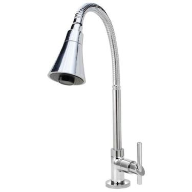 Imagem de Torneira Gourmet Flexível Cozinha Mesa Cônico Cromada C61 - TFC