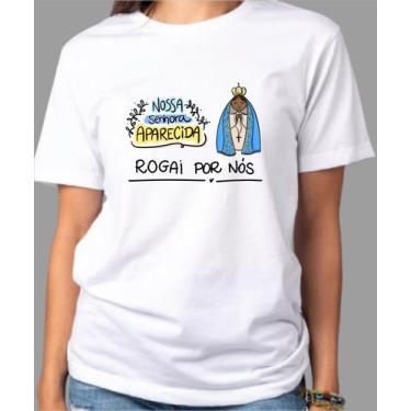 Imagem de Camiseta Adulto  Rogai Por Nós Nossa Senhora Aparecida - Est.Lan1 Zlpr