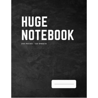 Imagem de Huge Notebook for School | Stunning Black Matte Cover Large Design | Extra Big Composition Book: Wide College Ruled for Creative Writing | Enough Space for Any Activity | Ideal for Pupils and Students