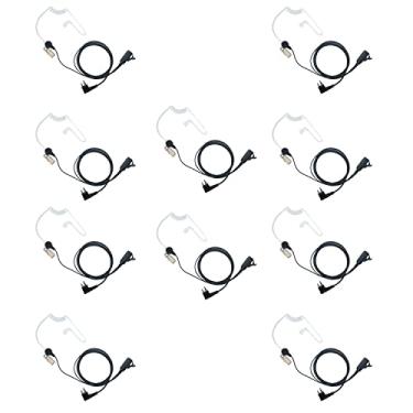 Imagem de BVMAG Fone de ouvido Cp200d com microfone PTT Walkie Talkie tubo acústico fone de ouvido para Motorola cls1110 cp200 cls1410 cp185 rdm2070d rádio bidirecional, pacote com 10