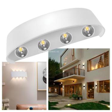 Imagem de Arandela LED Bivolt 8W Iluminação Versátil Para Garagens, Quintais e S