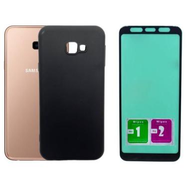 Imagem de Capa Aveludada Preta Para Galaxy J4 Plus Core + Pel Ceramica - Mustang