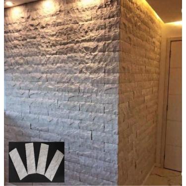 Imagem de Forma De Abs 1mm 3d - Tijolo Rockface 29x10cm C/ 4 Un. - garden