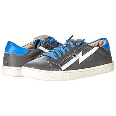Imagem de Old Soles Boy's Bolty Runner (bebê/criança pequena), Cinza/azul neon/neve, 22 BR