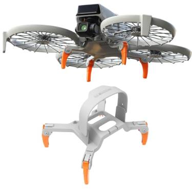 Imagem de Trem de pouso para drone DJI Flip, pernas de pouso com extensão dobrável - aumento de altura de 30 mm, proteção de aterrissagem por drone para acessórios DJI Flip Drone (laranja)
