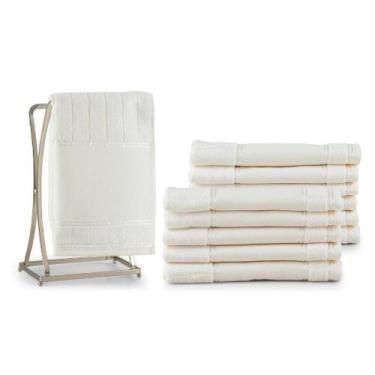 Imagem de Kit 12 Toalhas para Lavabo Social 100% Algodão 30x50cm - Bellarte - Va