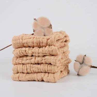 Imagem de Toalhas de musselina para bebês 100% algodão natural cru, lenços umedecidos extra macios para arrotar toalhas de rosto pequenas panos de cuspir panos para recém-nascidos e bebês pele sensível,