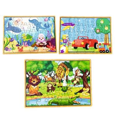 Imagem de Quebra-cabeça Safari, Marinho e Veiculos - Thoth