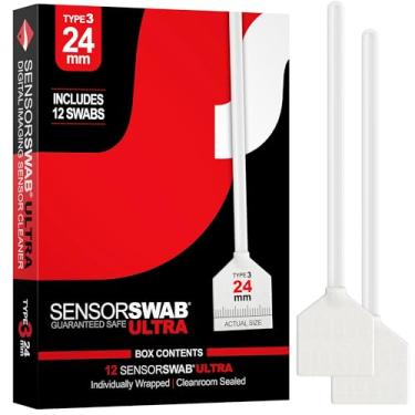 Imagem de Photographic Solutions Sensor Swab Ultra 24 mm Tipo-3 Digital Imaging Cleaner Cotonetes para limpeza de câmeras espelhadas ou sem espelho de quadro completo. Removedor de poeira e óleo do sensor