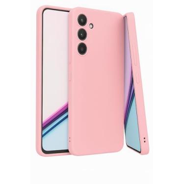 Imagem de Capa Case PREMIUM Compatível Samsung Galaxy A56 Silicone Macio Interior Aveludado - Proteção De Câmera (ROSA)