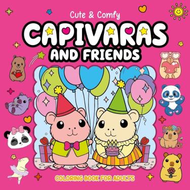 Imagem de Cute & Comfy Coloring Book for Adults - Capivaras and Friends - Livro de Colorir Adulto 10