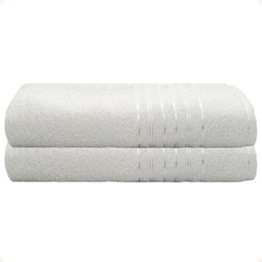 Imagem de Jogo de 2 Toalhas de Banho Lyra 62 x 130 Camesa Para Hotel Pousada Sal