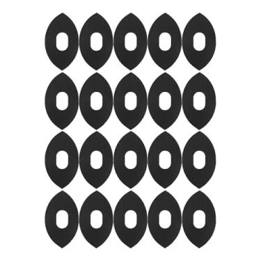 Imagem de Ysyqkn 20 peças de fitas atléticas pré-cortadas, fitas de cinesiologia, respiráveis, à prova d'água, adesivos de fita muscular para natação, Preto