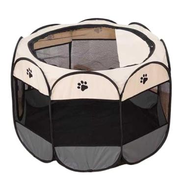 Imagem de Casinha de cachorro grande portátil dobrável para cachorros e gatos resistente (CINZA,M - (91 CM))