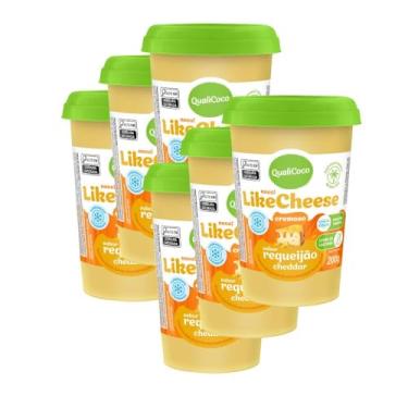 Imagem de Requeijão Cheddar Zero Lactose Vegano Likecheese Qualicoco 6x 200g