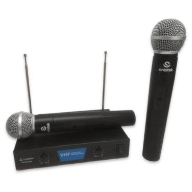Imagem de Microfone Sem Fio Duplo Dinâmico Profissional Vhf - Onistek