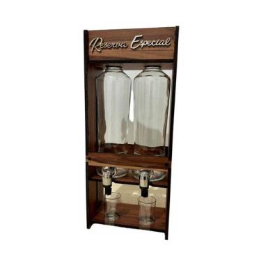 Imagem de Pingômetro Reserva Decorativo Duplo Rústico Pinga Cachaça Boteco com T