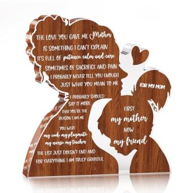 Imagem de Demonwer Placa De Acrílico "Presentes Para Mães E Filha" - Melhor Mãe Primeira Viagem Decoração Mesa