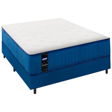 Imagem de Cama Box + Colchão Casal Gazin de Molas Ensacadas - 60cm de Altura Nev