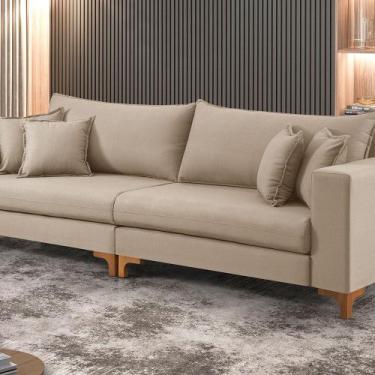 Imagem de Sofá Fixo 3 Lugares 2,20m M-197  Molas Bonnel, Almofadas Soltas e Reve