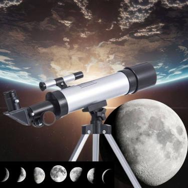 Imagem de Telescópio Astronômico Infantil 2 Oculares, Tripé Ajustável e Alta Ampliação