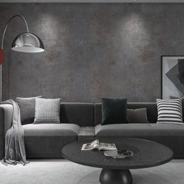 Imagem de Papel de parede de concreto 81 cm x 299 cm papel de contato de cimento cinza marrom papel de parede bancadas 3D textura rústica industrial impermeável removível filme de vinil autoadesivo para