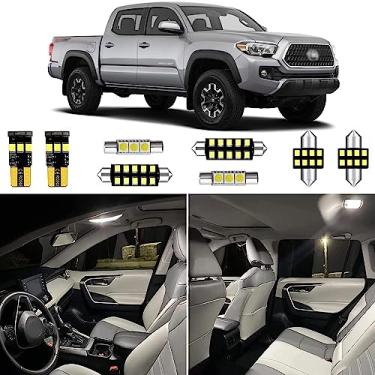 Imagem de HUOKEDS Kit De Luzes Led Internas Tacoma Para Toyota 6000K 2016, 2017, 2018, 2019, 2020, 2021, 2022 E 2023, Branco Super Brilhante + Ferramenta Instalação