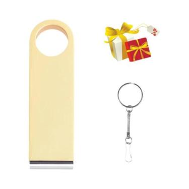 Imagem de Pen Drive USB De Metal Colorido Com Chaveiro, Memória De 128GB, 64GB, 