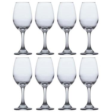 Imagem de Conjunto 8 Taças de Vidro 365ml VINHO ÁGUA Cristal - CRISTAR