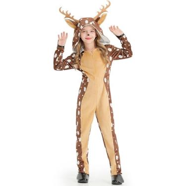 Imagem de Macacão de veado | Macacão de Natal - unissex de veludo de quente de Natal para dramatização, festa, cosplay, pijama