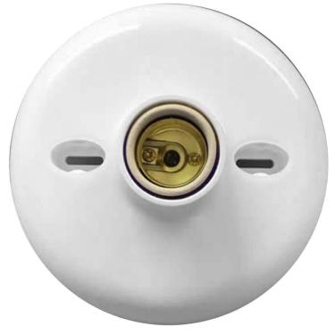 Imagem de Plafon Com Soquete Porcelana E27 Branco - MP0553 - INCER