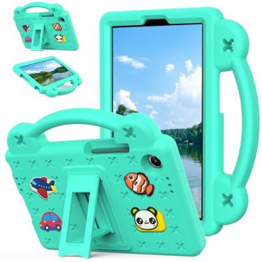 Imagem de YRH Capa para Lenovo Tab One 22.1 cm 2025, capa infantil de EVA com alça de suporte (verde)