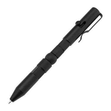 Imagem de KANSEPT Caneta tática Scavenger Bolt Action, titânio anodizado preto com padrão Jackpot Vibes corpo e clipe de bolso para canetas esferográficas EDC Business Emergency Writing Collection em caixa de