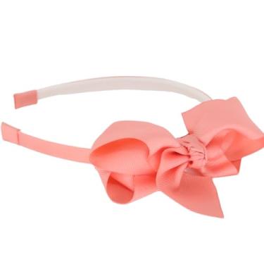 Imagem de Tiara Infantil Arquinho de Cabelo com Laço Boutique (Coral)