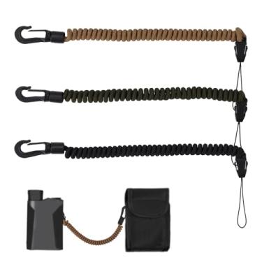 Imagem de 3un Desmontável Tirebas para Telêmetro, Elástico Nylon Cordão Telêmetro para Telêmetros Caça Pesca Caminhada Montanhismo e Smartphones (Preto, Verde, Marrom)