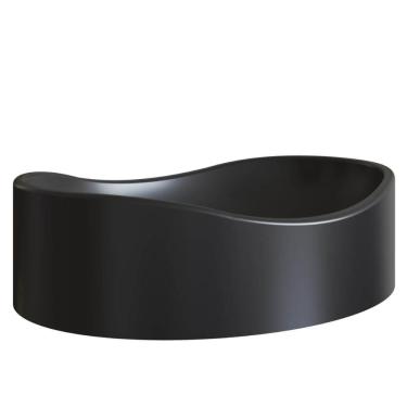 Imagem de Cuba de Sobrepor Oval para Banheiro Berlin Preto 41x32x14cm Lavabo