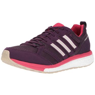 Imagem de adidas Tênis de corrida feminino Adizero Tempo 9 w, Noite vermelha/rosa gelo/rosa energético, 5