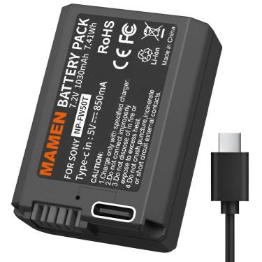 Imagem de Bateria Mamen Np-Fw50 Usb-C Para Câmeras Sony Alpha