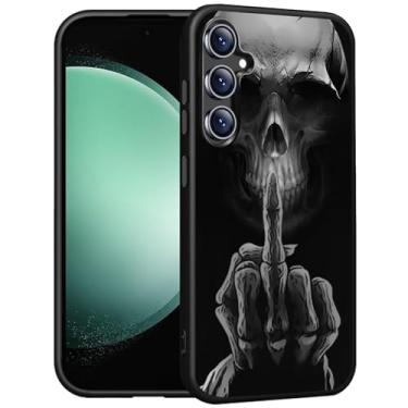 Imagem de FQTBCEARI Capa para Samsung Galaxy S24 FE, capa de silicone fina com [forro de microfibra macio antiarranhões] capa protetora à prova de choque para Samsung Galaxy S24 FE 5G 6,7 polegadas, caveira de