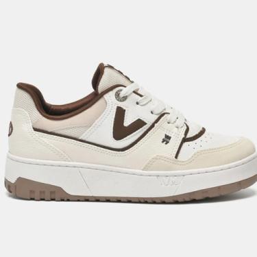 Imagem de Tênis Feminino Via Marte Casual Lançamento Confortável, Marfim marrom