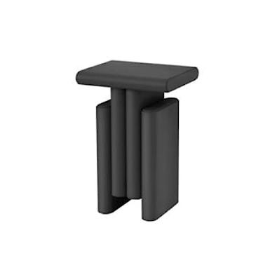 Imagem de Mesa de centro de design simples, pequena mesa de centro quadrada, mesa de cabeceira para sala de estar, quarto, espaços pequenos, mesa de cabeceira moderna para decoração de casa, mesa de cabeceira