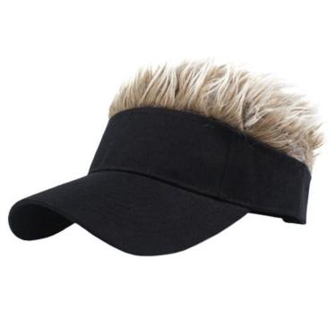 Imagem de Bone Viseira com Cabelo Falso Ajustável