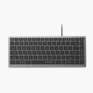 Imagem de Kensington Teclado compacto com fio USB-C KB415, teclas silenciosas, programáveis, teclas de atalho copiloto, compatível com Windows, preto (K75411NA)