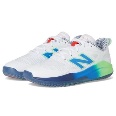 Imagem de New Balance Fresh Foam Velo V4 Turf-Trainer Tênis de softbol feminino, Branco/Lápis Brilhante, 34