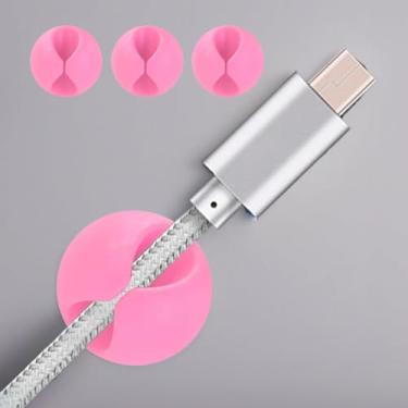 Imagem de 3 peças de clipes de cabo para gerenciamento de fios de mesa, cabos de carregamento USB, escritório, casa, mesa de cabeceira, organização