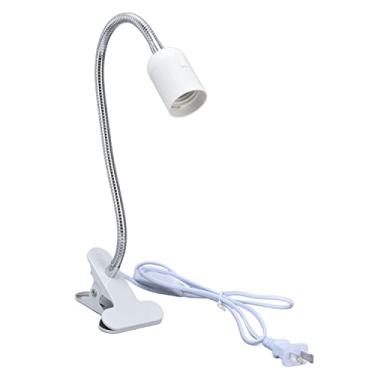 Imagem de Suporte de lâmpada ajustável de pescoço de ganso, soquete E26 E27 com rotação de 360 graus e interruptor de chave para mesa de mesa, luminária para escritório, quarto, aquário