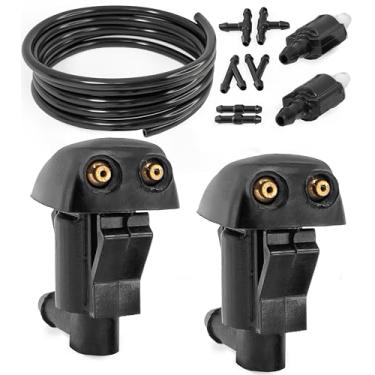 Imagem de Click&Fit Bocais de pulverização para lavadora de para-brisa, 2 peças de substituição para Toyota Tacoma 2005-2015, Tundra 2000-2006, Highlander 2004-2007, 4Runner 2005-2009, Corolla 2003-2008
