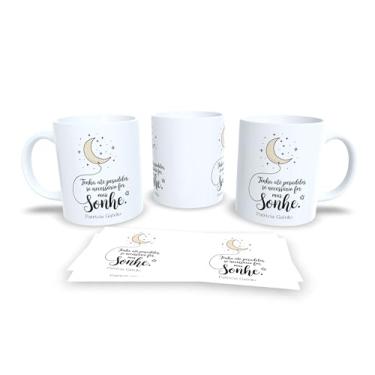 Imagem de Caneca com Frase de Clarice Lispector, Porcelana Branca, Design Pássaro em Voo, Decorativa com Citação Literária 'Liberdade é pouco' (19066)