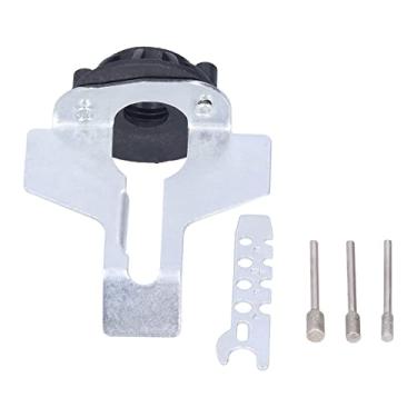 Imagem de Kit de fixação de afiação de motosserra de aço de alta velocidade, guia de afiador de cabeça, adaptador de broca para lâmina de motosserra elétrica, prata, preto, tamanho de rosca