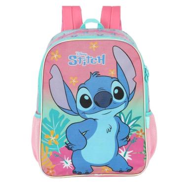 Imagem de Mochila de Costas G Escolar Infantil PVC Stitch - Luxcel-Feminino